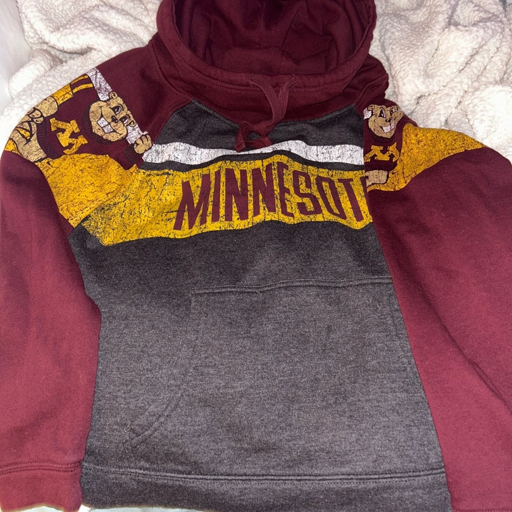Rivalry threads Minnesota golden gopher football large cowl neck hoodie